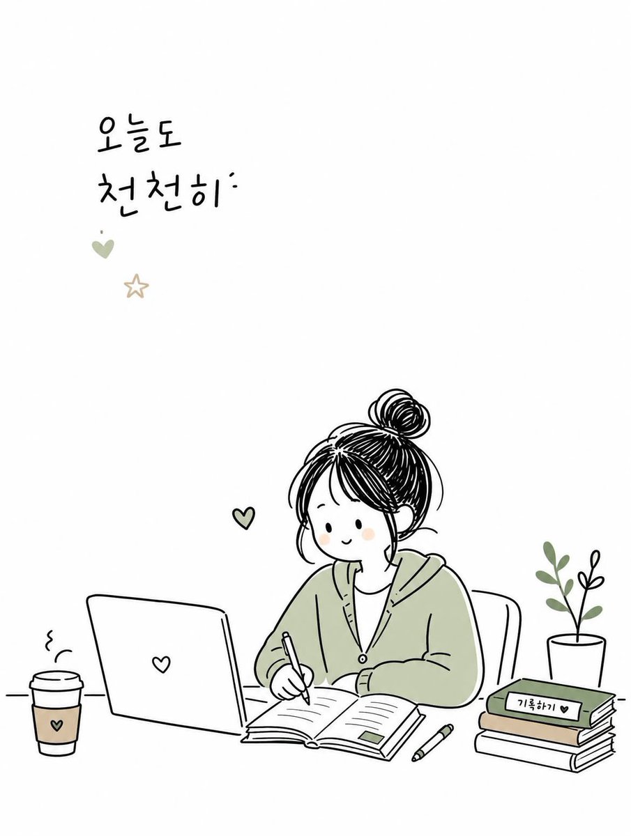 Cozy Korean Doodle Lifestyle Illustration — AI result, variation 2 of 4