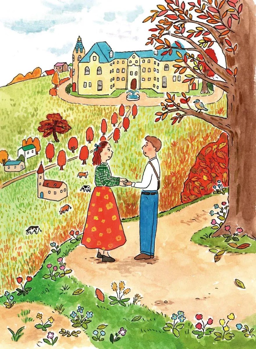 Cozy Vintage Storybook Everyday Life Scene — AI result, variation 4 of 4