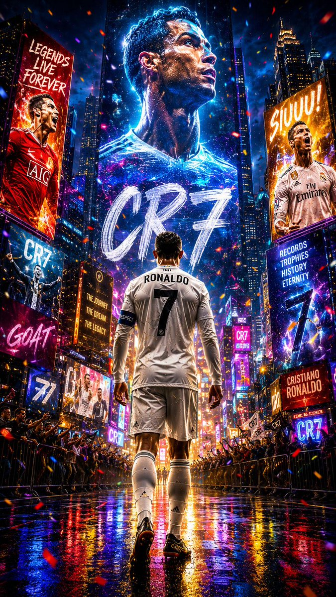 Cristiano Ronaldo Epic Football Poster in Red and Black — AI result, variation 3 of 4
