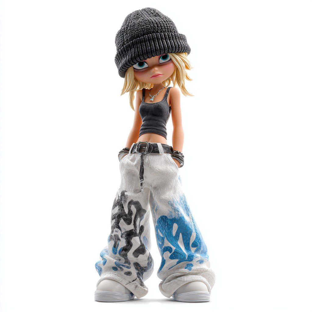 Crystal Resin Blind Box Girl in Streetwear — AI result, variation 4 of 4
