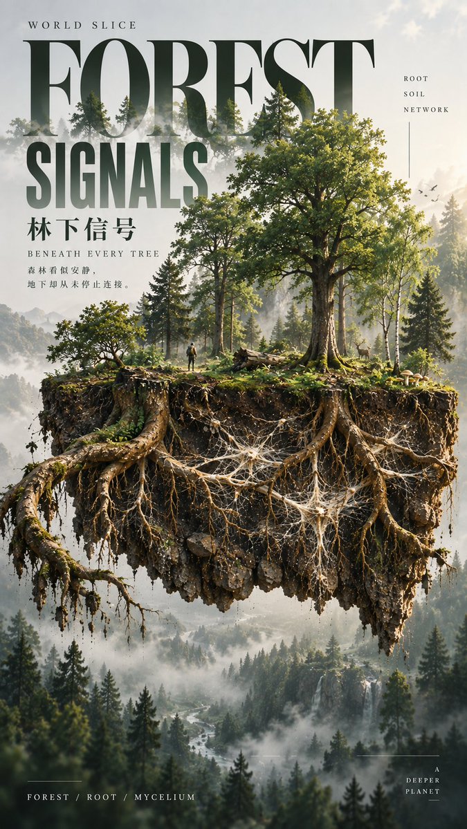 Cutaway Landscape Editorial Poster With Hidden Geology — AI result, variation 3 of 4
