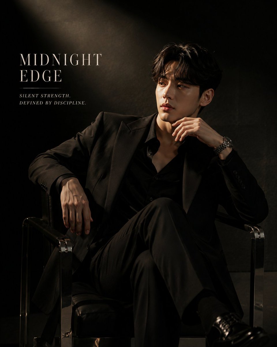 Dark Cinematic Editorial Portrait in Luxury Fashion — AI result, variation 2 of 2