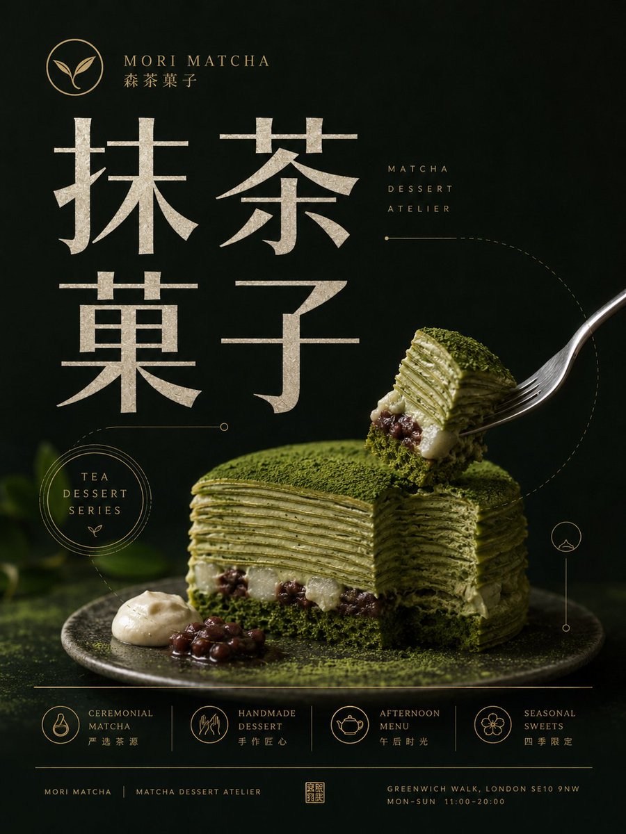 Dark Gourmet Restaurant Brand Poster Template — AI result, variation 3 of 4