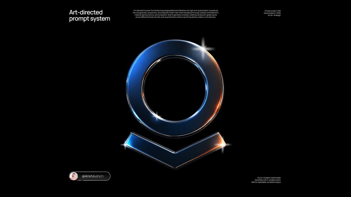 Dark Metal 3D Brand Logo Emblem Studio Render — AI result, variation 2 of 4