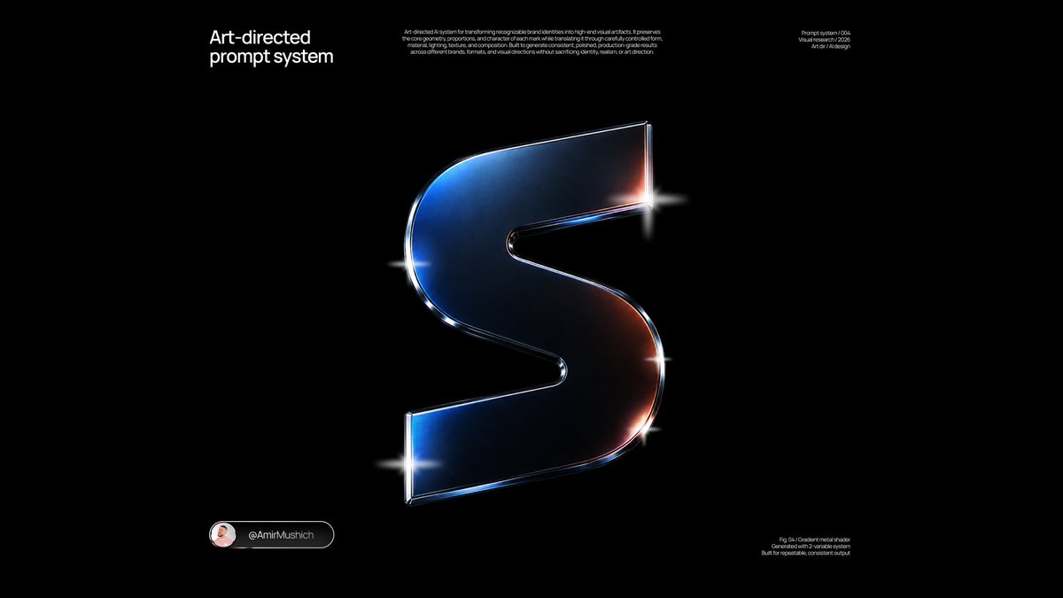 Dark Metal 3D Brand Logo Emblem Studio Render — AI result, variation 3 of 4