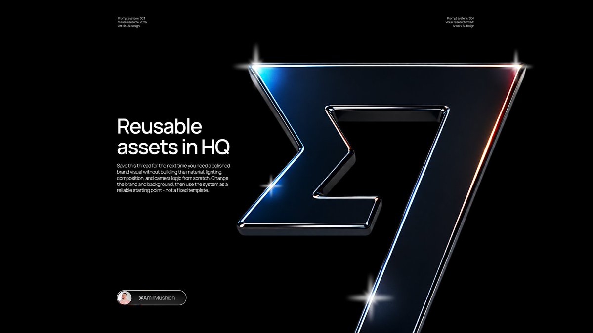 Dark Metal 3D Brand Logo Emblem Studio Render — AI result, variation 4 of 4