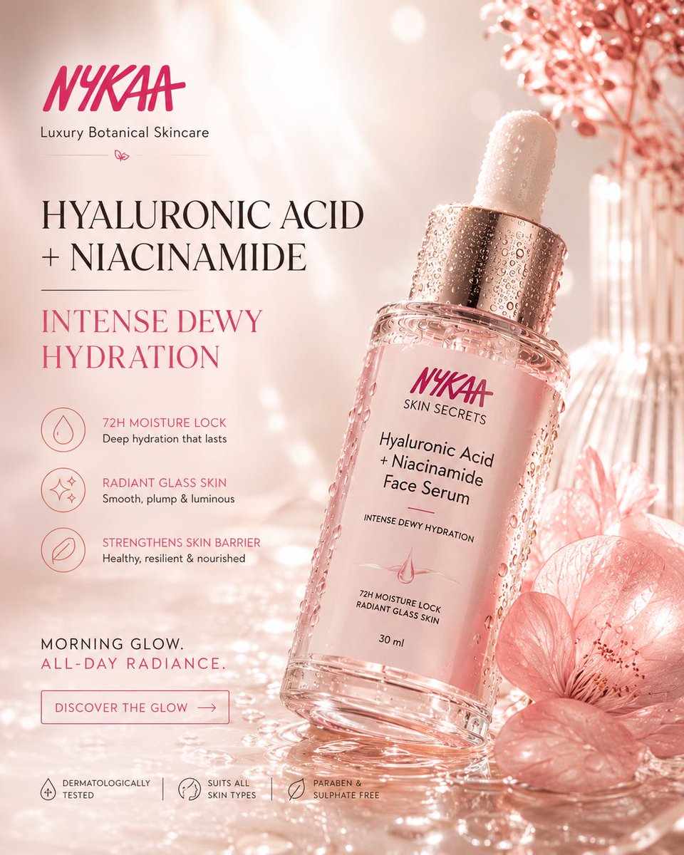 Dewy Serum Bottle Ad in Tropical Rainforest — AI result, variation 2 of 2