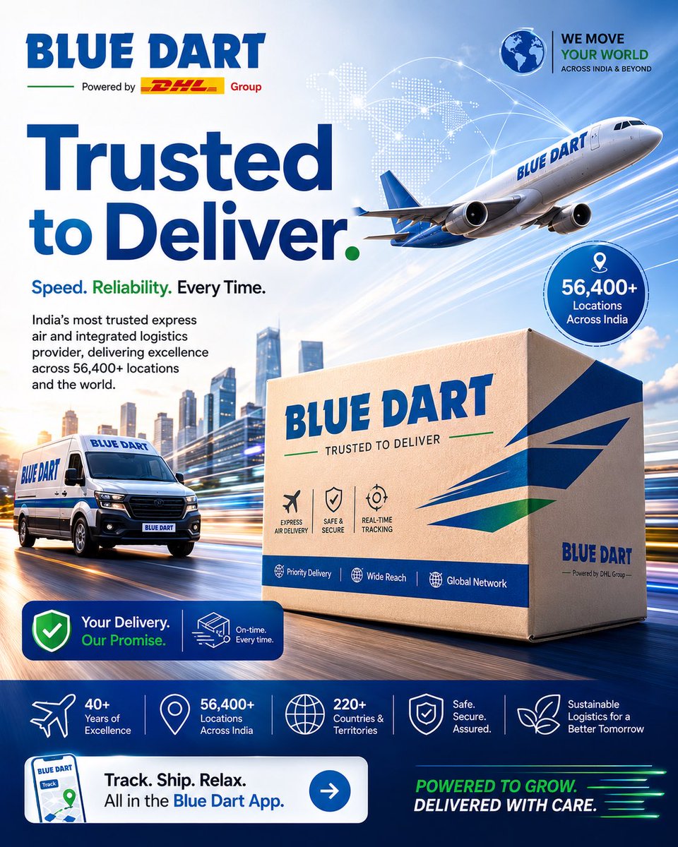 DHL Red and Yellow Delivery Package Hero Poster — AI result, variation 4 of 4