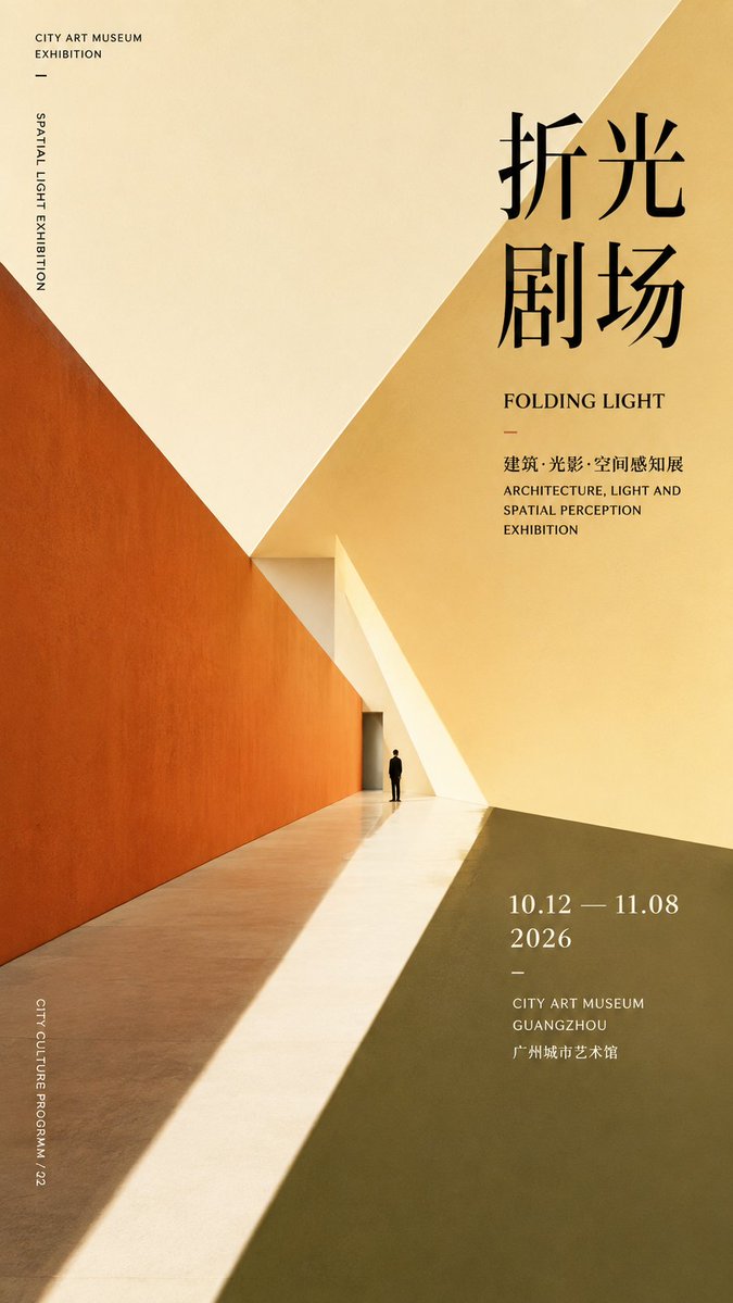 Diagonal Typography Poster for Exhibition Design — AI result, variation 2 of 4