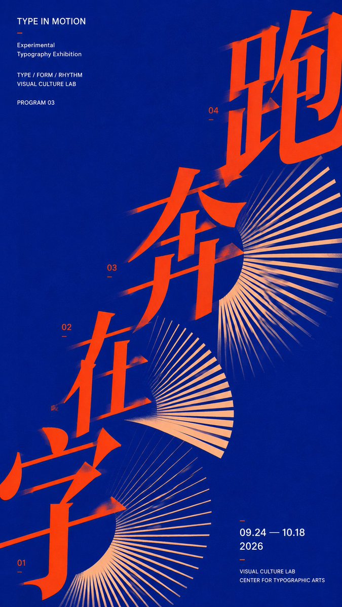Diagonal Typography Poster for Exhibition Design — AI result, variation 3 of 4