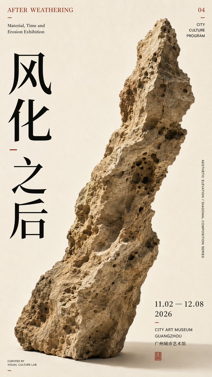 Diagonal Typography Poster for Exhibition Design — AI result, variation 4 of 4