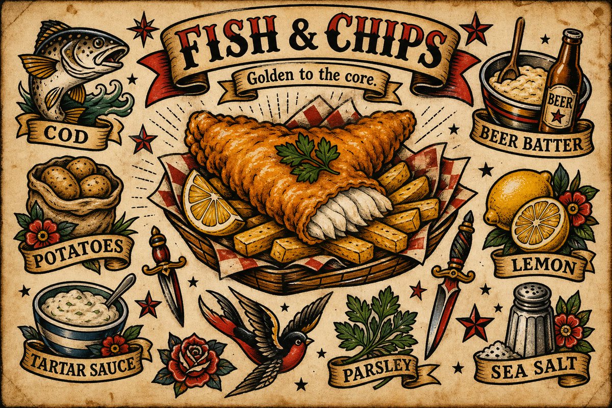 Dish Flash Sheet in Traditional Ink Style — AI result, variation 4 of 4