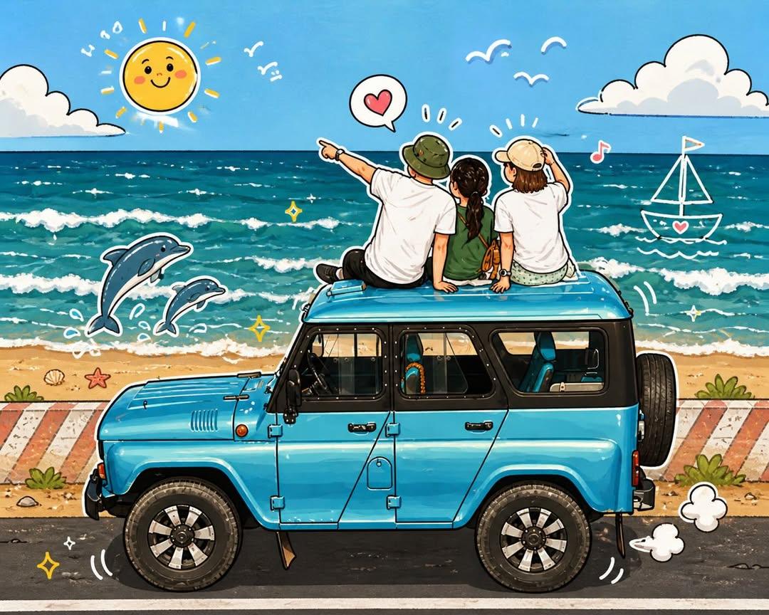 Doodle Cartoon Photo Transformation — AI result, variation 2 of 4