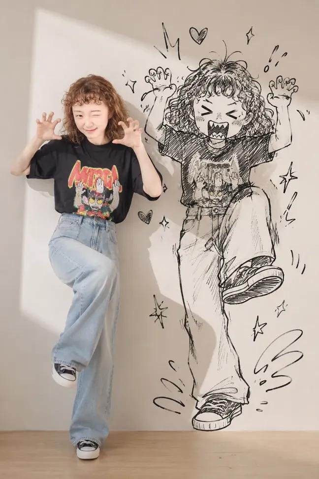 Doodle Shadow Portrait With Mischievous Pose — AI result, variation 2 of 2