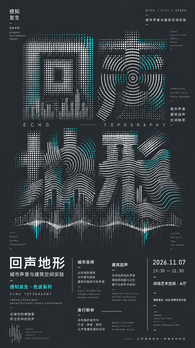 Dot Matrix Typography Culture Poster — AI result, variation 3 of 4