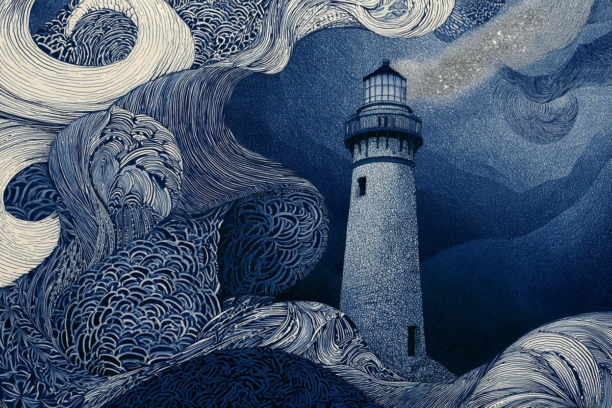 Dreamlike Ink Scene With Hatching and Stippling — AI result, variation 2 of 4