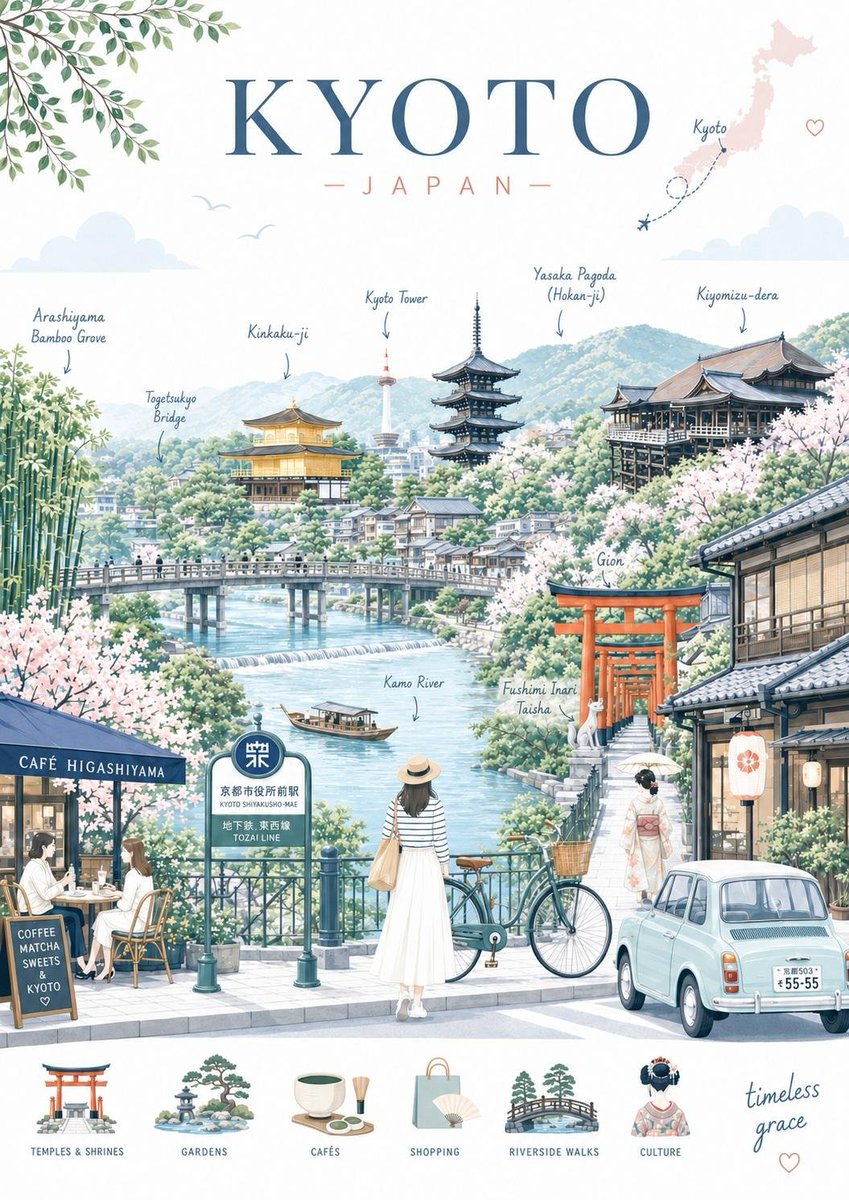 Editorial Flat Vector City Travel Illustration — AI result, variation 3 of 4