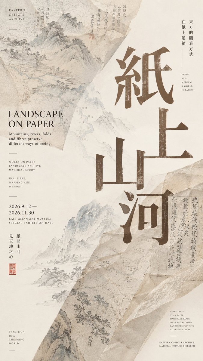 Editorial Heritage Exhibition Poster in Ivory and Stone — AI result, variation 3 of 4