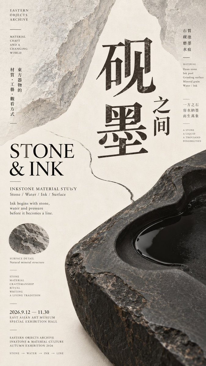 Editorial Heritage Exhibition Poster in Ivory and Stone — AI result, variation 4 of 4