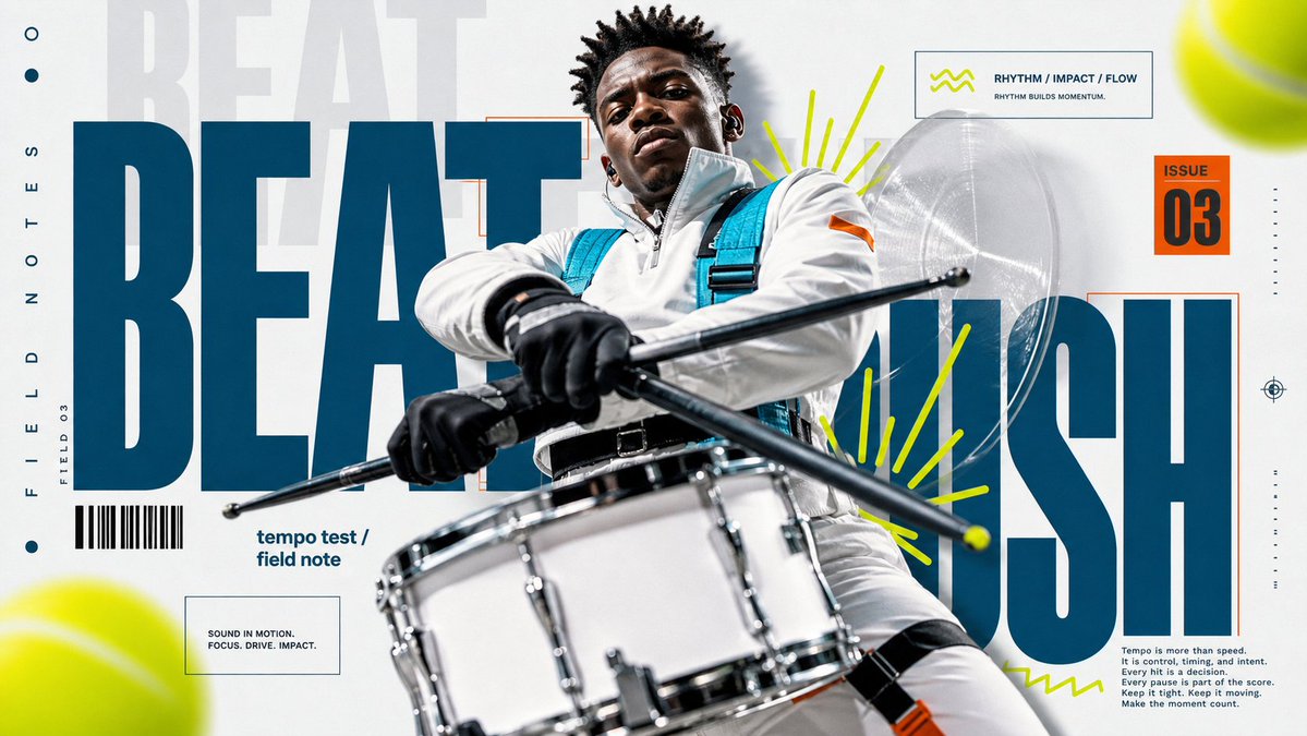 Editorial Sports Poster With Blurred Depth Layers — AI result, variation 2 of 4
