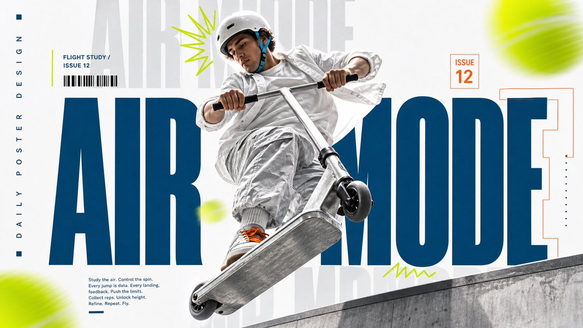 Editorial Sports Poster With Blurred Depth Layers — AI result, variation 3 of 4