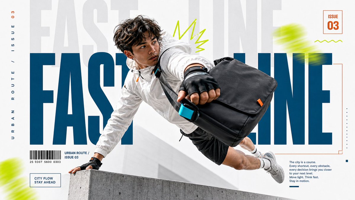 Editorial Sports Poster With Blurred Depth Layers — AI result, variation 4 of 4
