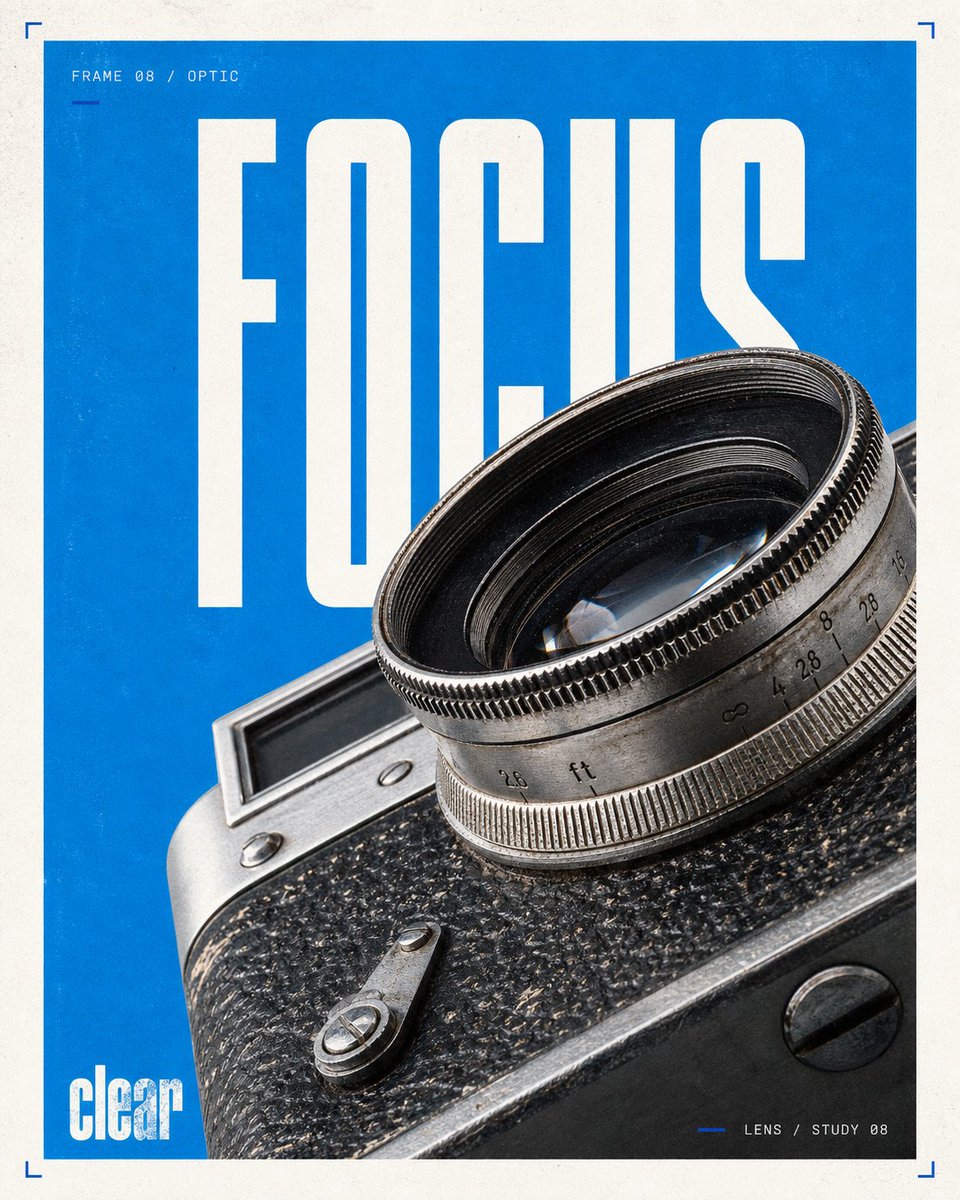 Electric Blue Editorial Poster With Oversized Verb Title — AI result, variation 2 of 4