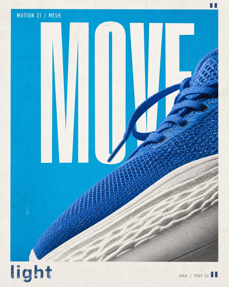 Electric Blue Editorial Poster With Oversized Verb Title — AI result, variation 4 of 4