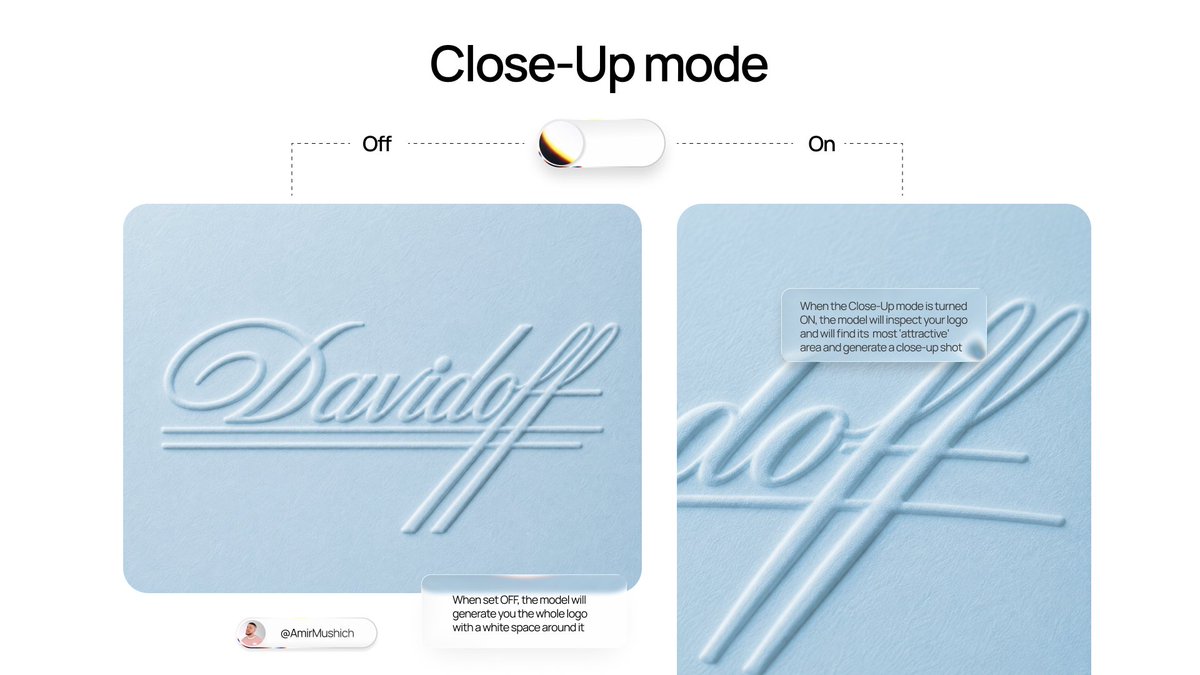 Embossed Paper Logo Close-Up Studio Photo — AI result, variation 3 of 4