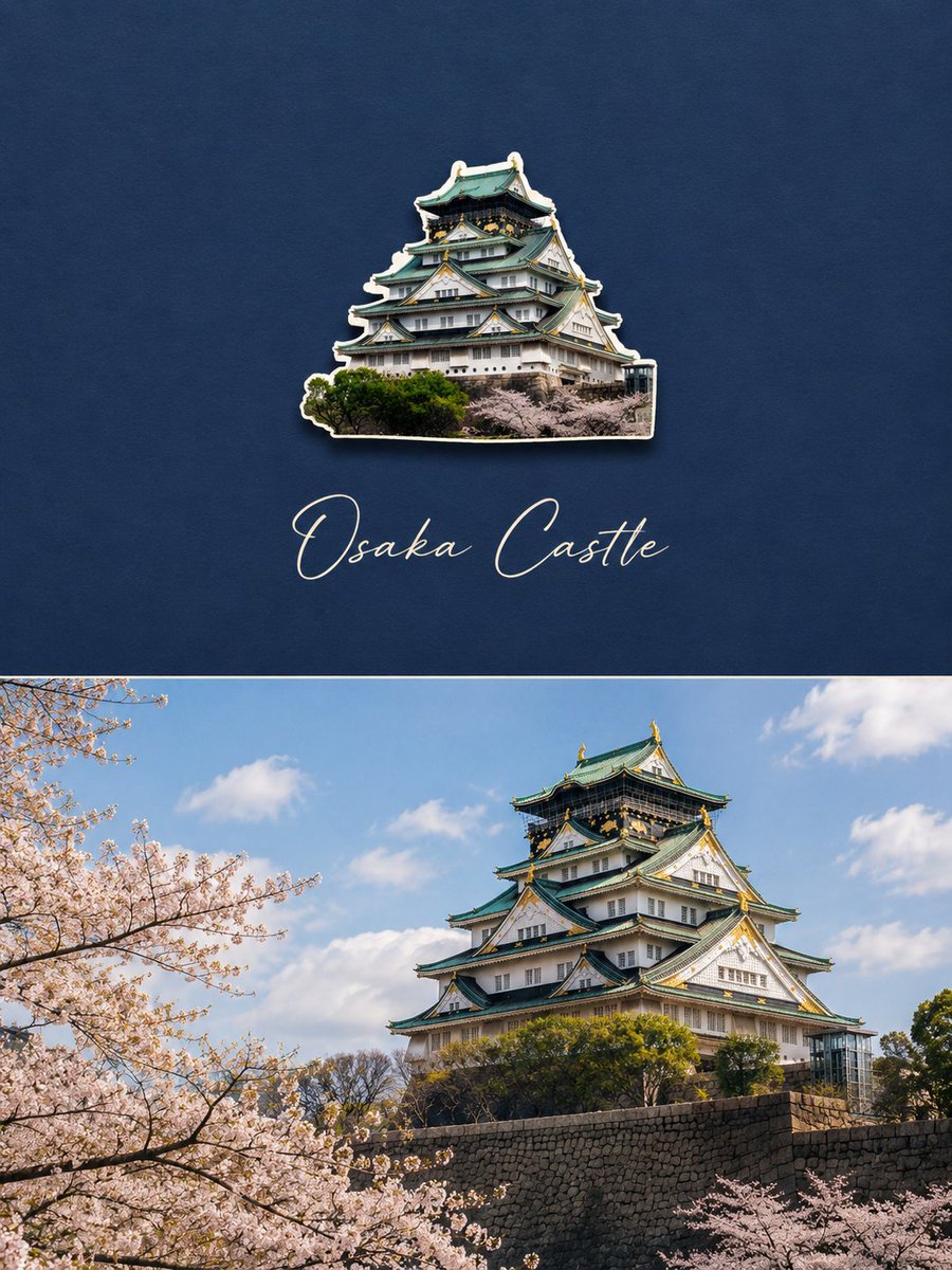 Enamel Magnet Travel Poster With Original Photo — AI result, variation 2 of 2