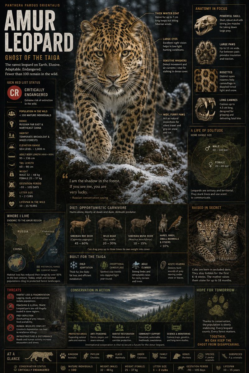 Endangered Species Wildlife Atlas Infographic — AI result, variation 3 of 4