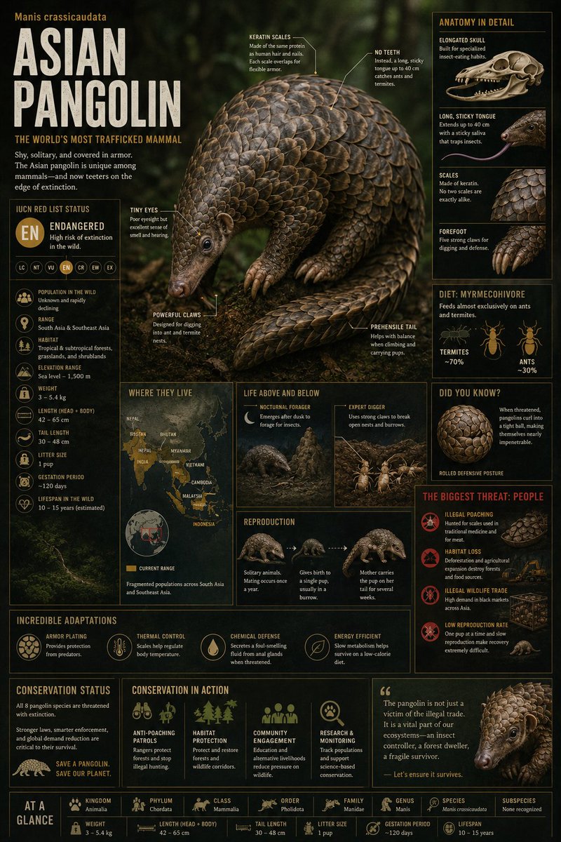 Endangered Species Wildlife Atlas Infographic — AI result, variation 4 of 4