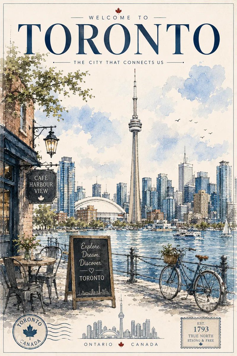 European Café Terrace Watercolor Travel Print — AI result, variation 4 of 4