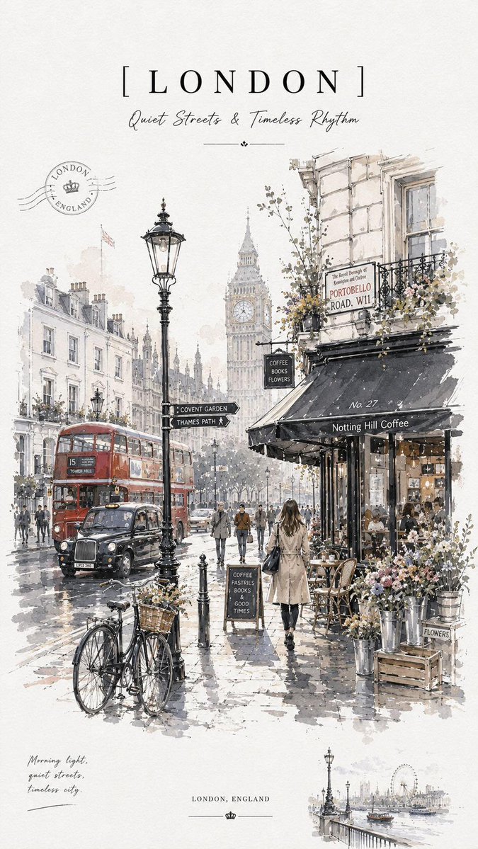 European Street Scene Travel Poster Art — AI result, variation 3 of 4