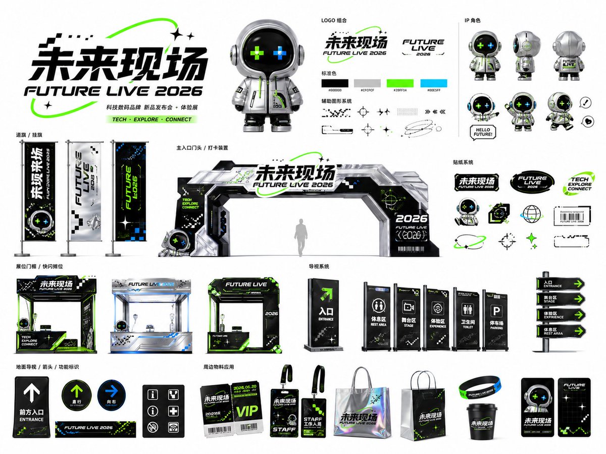 Event Visual Identity Board for Festivals and Pop-Ups — AI result, variation 2 of 4