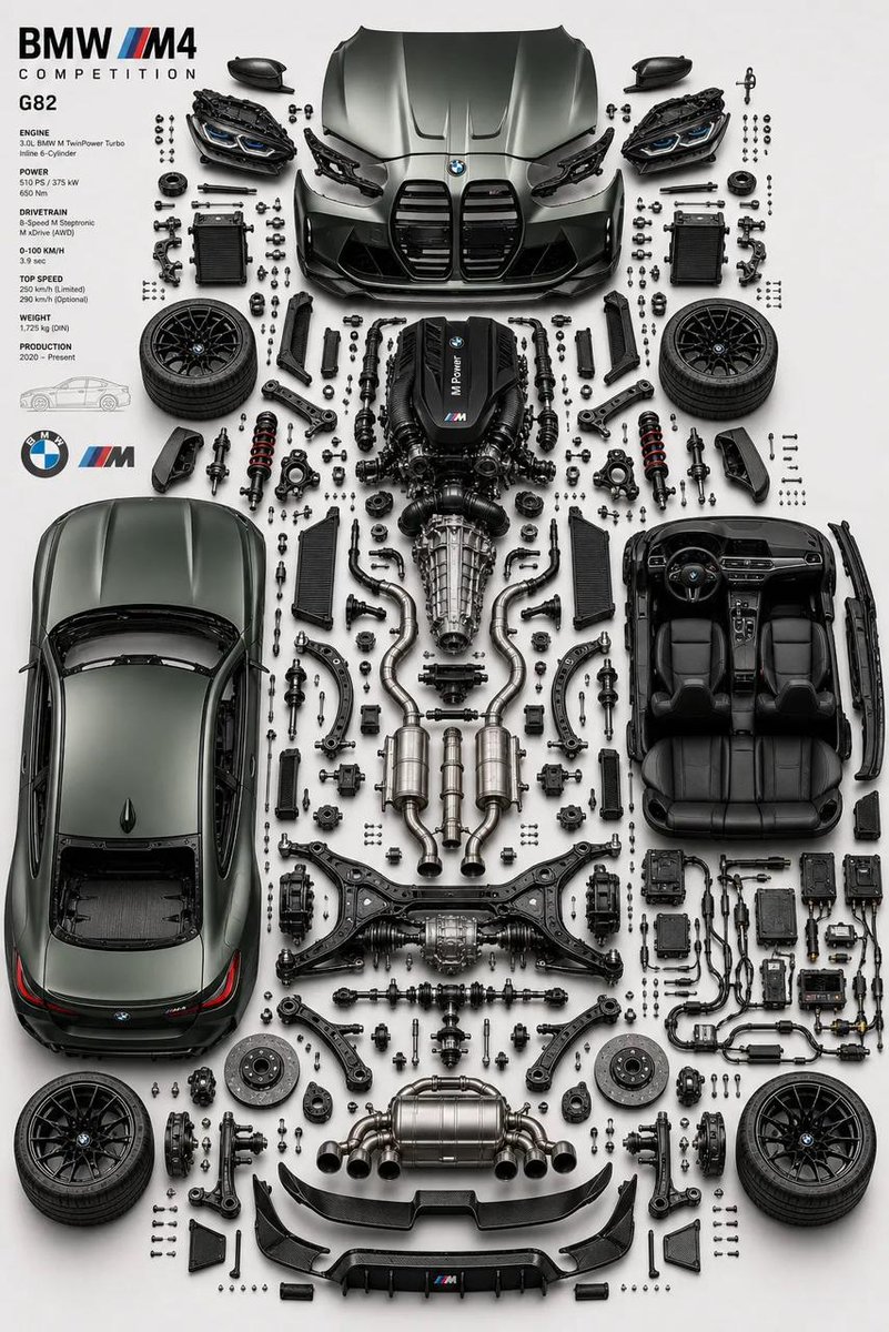 Exploded Vehicle Engineering Diagram Poster — AI result, variation 2 of 2