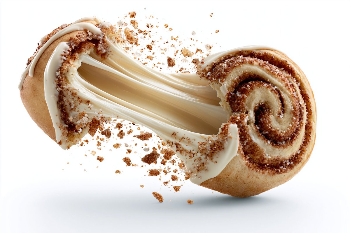 Exploding Food Ad Shot With Suspended Crumbs — AI result, variation 2 of 4