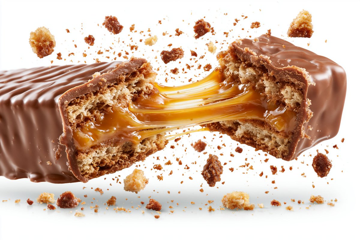 Exploding Food Ad Shot With Suspended Crumbs — AI result, variation 4 of 4