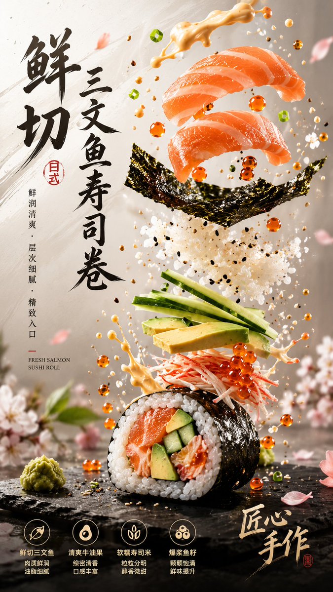Exploding Food Hero Poster for Dish Launch — AI result, variation 2 of 4