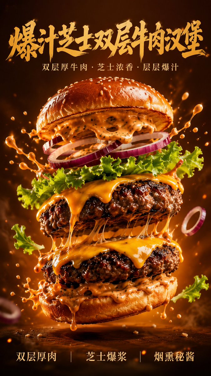 Exploding Food Hero Poster for Dish Launch — AI result, variation 4 of 4
