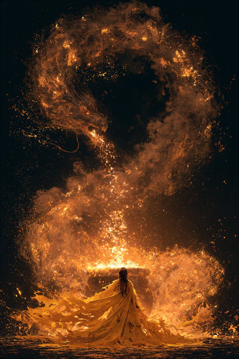 Fiery Smoke Dragon Rising From a Cauldron — AI result, variation 3 of 4