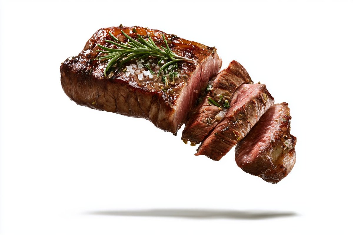 Floating Food Hero Shot on White Background — AI result, variation 2 of 4