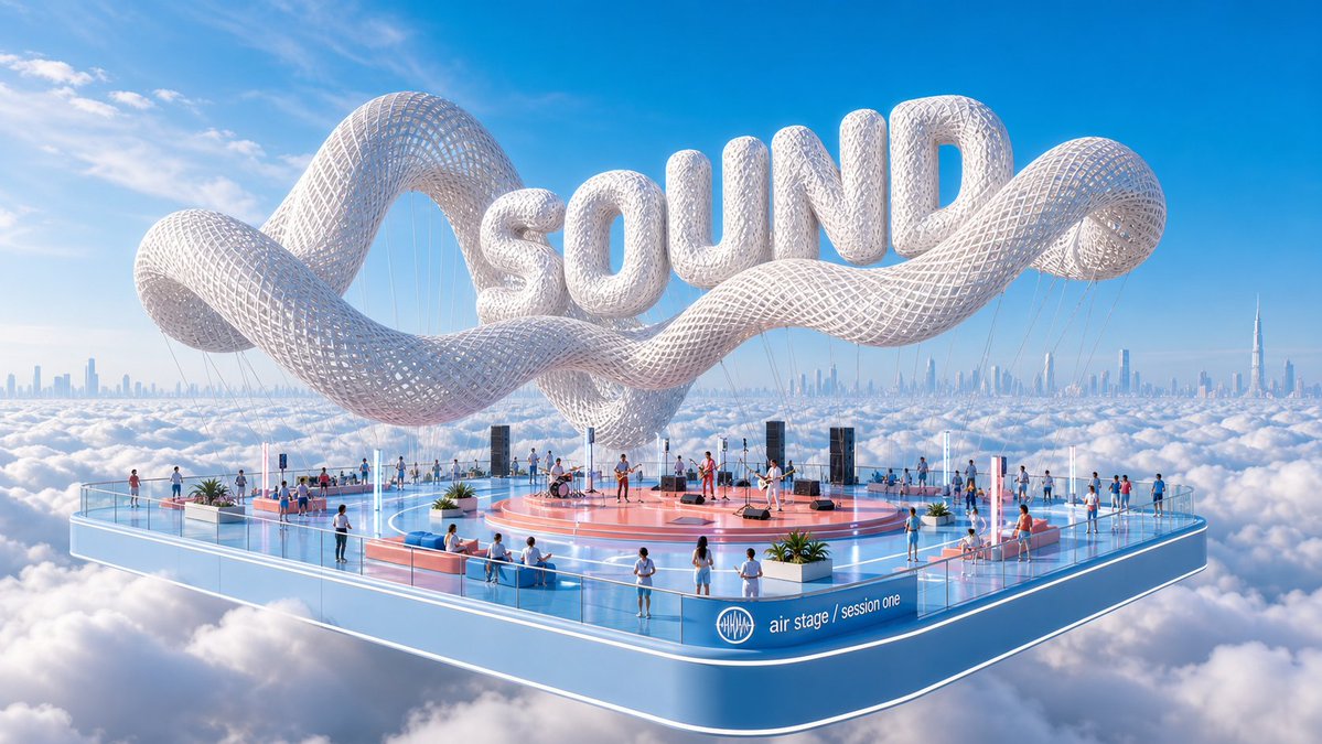 Floating Word Sculpture Over Clouds Poster — AI result, variation 3 of 4