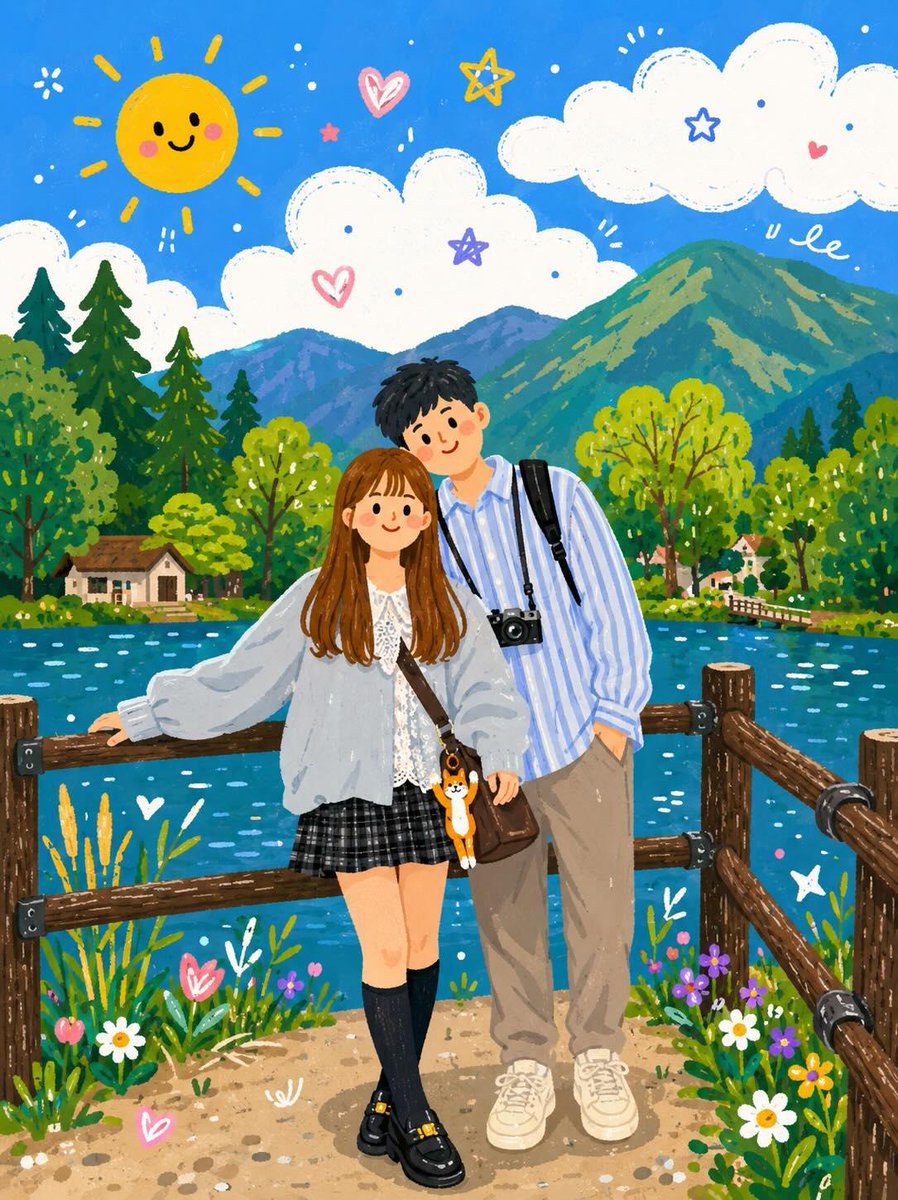 Folk Doodle Flat Illustration Style Transfer — AI result, variation 4 of 4