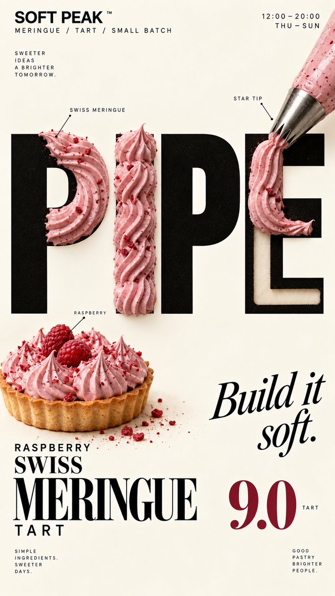 Food-Built Headline Editorial Poster Prompt — AI result, variation 3 of 4