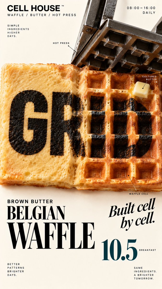Food-Built Headline Editorial Poster Prompt — AI result, variation 4 of 4