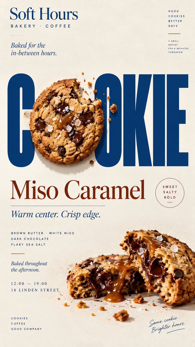 Food Interacting With Bold Type Poster — AI result, variation 4 of 4