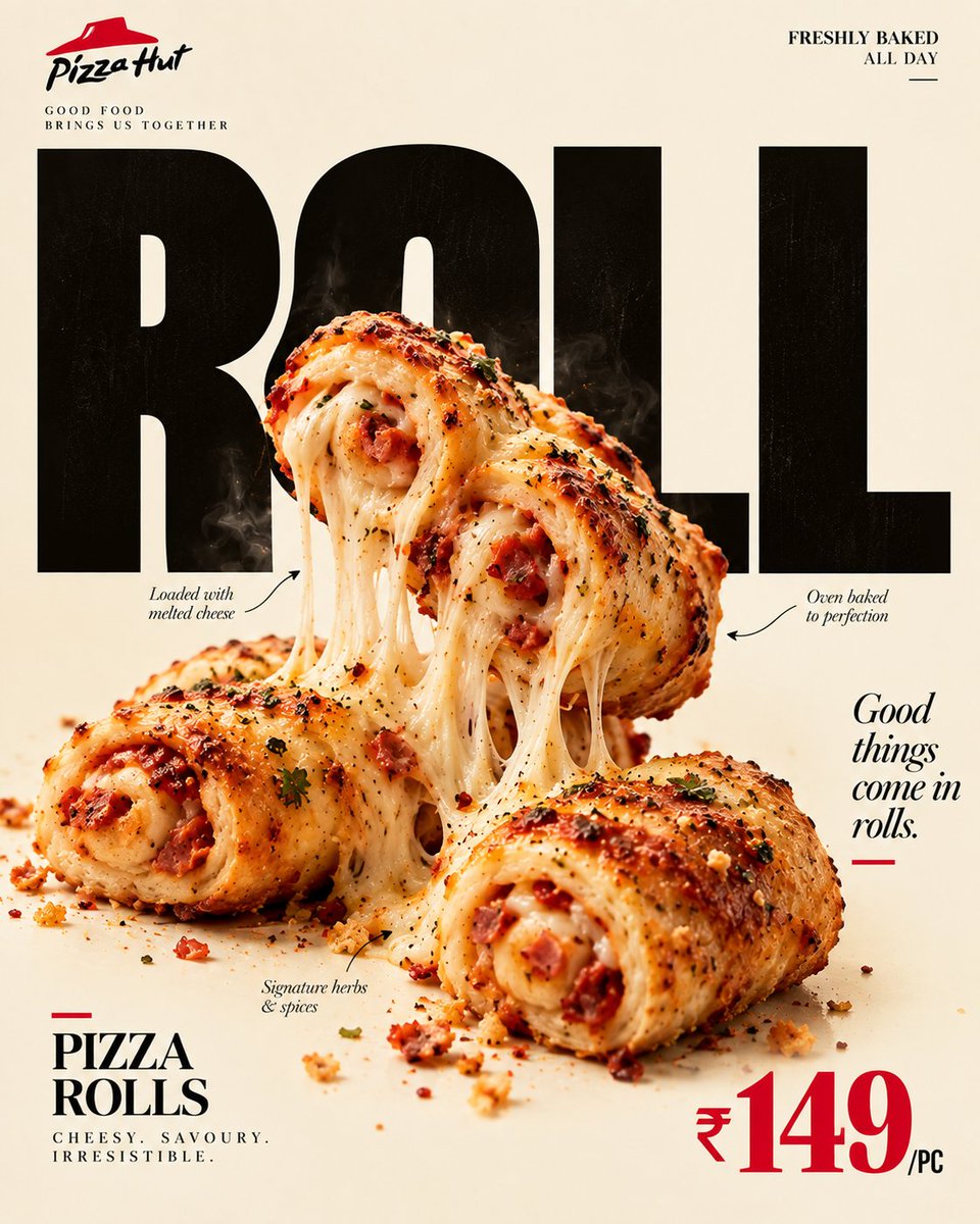 Food Interacting With Headline Editorial Ad Poster — AI result, variation 4 of 4