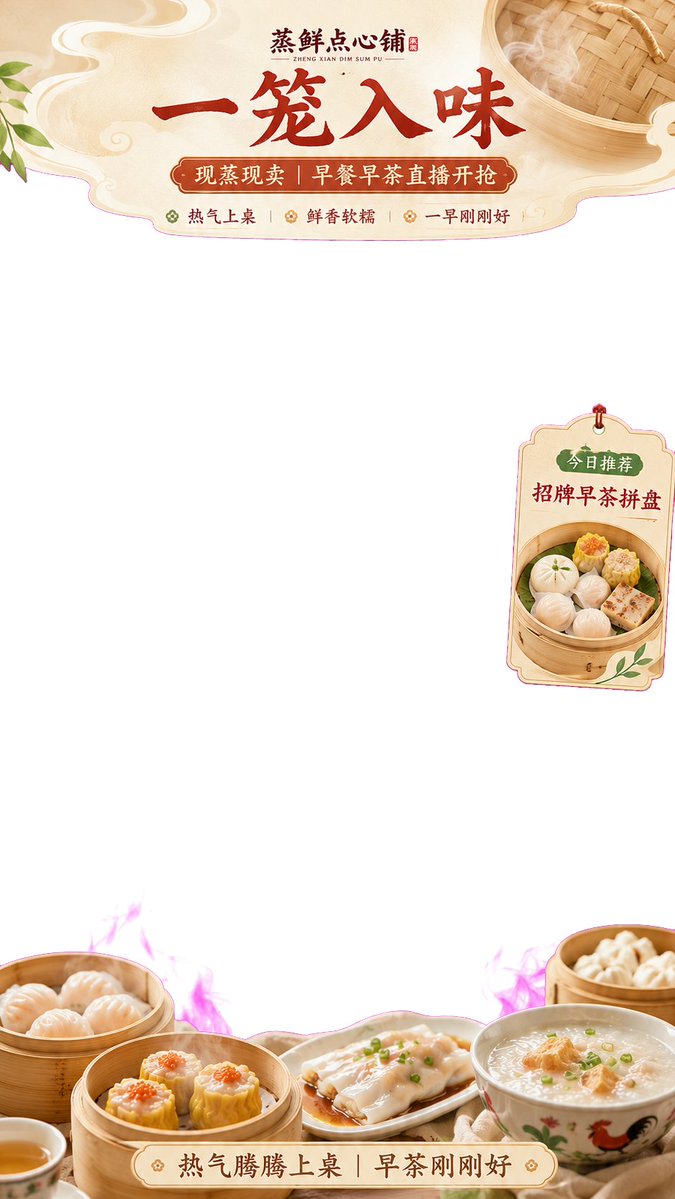 Food Livestream Overlay Stickers in Vertical Format — AI result, variation 3 of 4