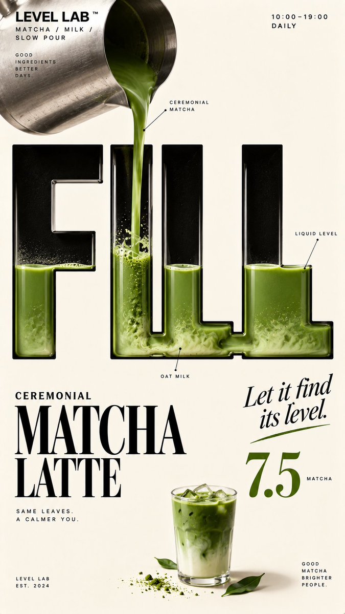 Food Physics Typography Poster with Real Food Interaction — AI result, variation 3 of 4